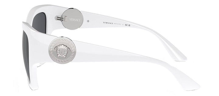 Versace VE 4452 317/87 Fashion Plastic White Sunglasses with Grey Lens
