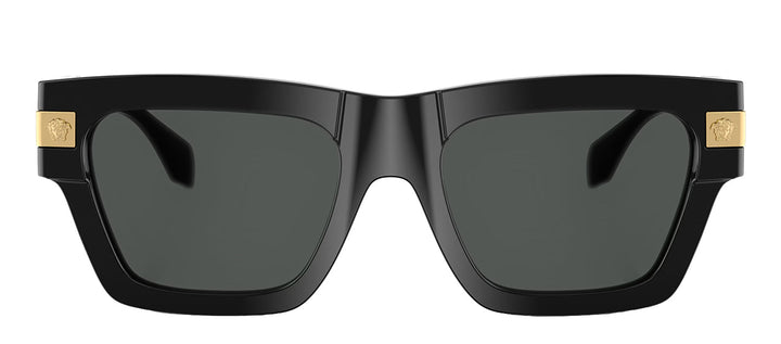 Versace VE 4464 GB1/87 Rectangle Plastic Black Sunglasses with Grey Lens