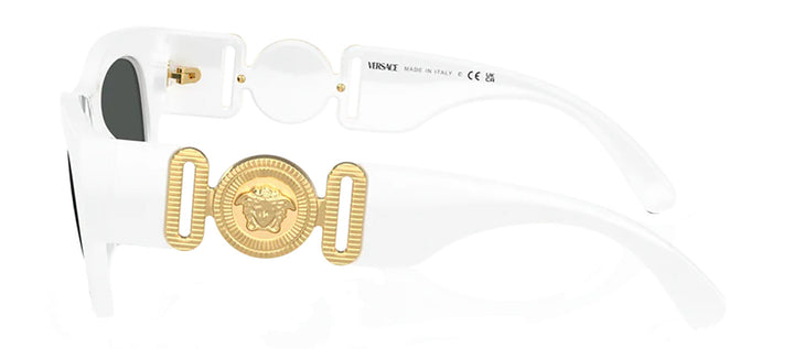 Versace VE 4479U 314/87 Pillow Plastic White Sunglasses with Grey Lens