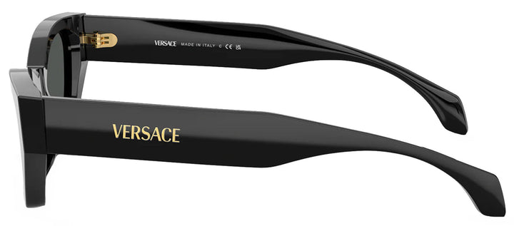Versace VE 4488U GB1/87 Cat-Eye Plastic Black Sunglasses with Grey Lens