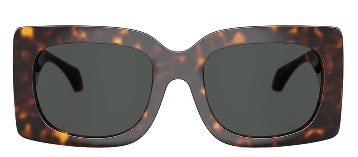 Versace VE 4496U 108/87 Square Plastic Havana Sunglasses with Grey Lens