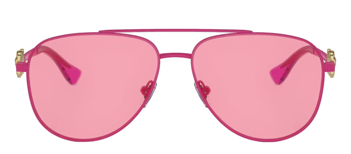 Versace VK 2002 149584 Aviator Metal Pink Sunglasses with Pink Lens