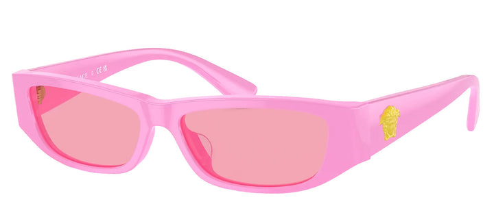 Versace Kids VK 4002U 539984 Rectangle Plastic Pink Sunglasses with Pink Lens