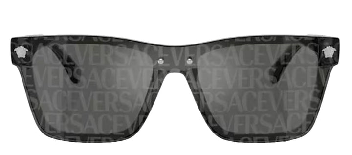 Versace VK 4004U 593/AI Square Plastic Grey Sunglasses with Silver Mirror Lens