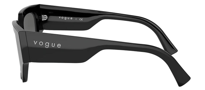 Vogue Eyewear VO 5409S W44/11 Irregular Plastic Black Sunglasses with Grey Gradient Lens