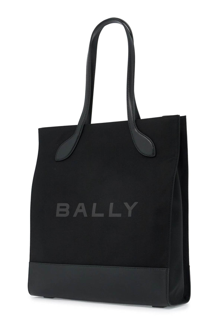 Bally N/s Nylon And Leather Tote Bag