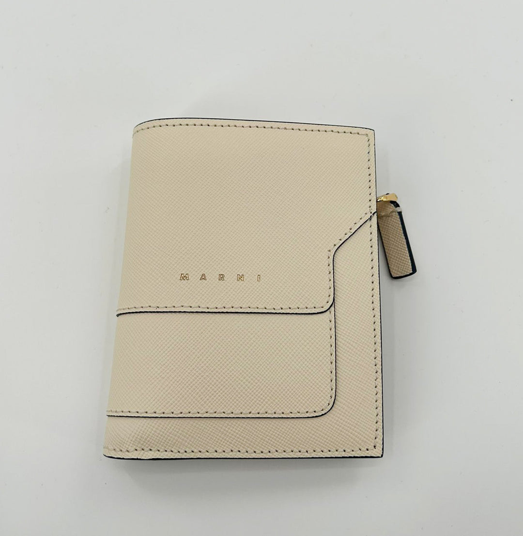 Marni Women's Leather Bifold Wallet - Beige
