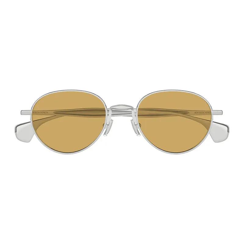 Bottega Veneta Sample Sale | Bottega Veneta Sunglasses Cat Eye Full Rim, Silver Frame And Brown Lens Bv1396S001 - Cat Eye Sunglasses | Designer outlet