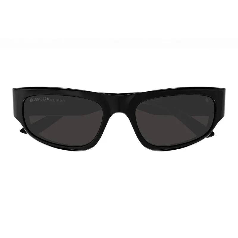 Balenciaga Sunglasses Rectangle Full Rim, Black Frame And Grey Lens Bb0388S001