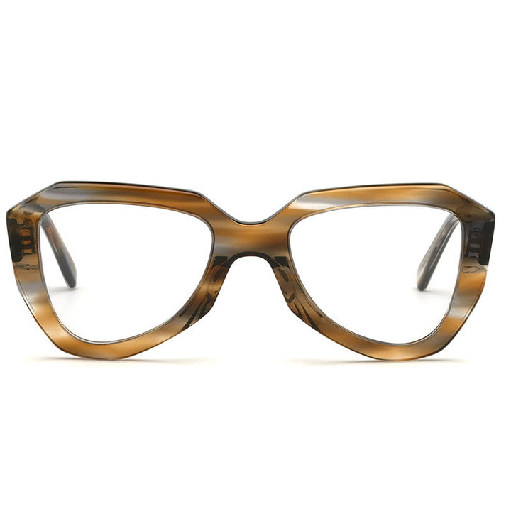 Celine Butterfly Full Rim, with a Coloured Havana frame and Clear Photochromic lens.