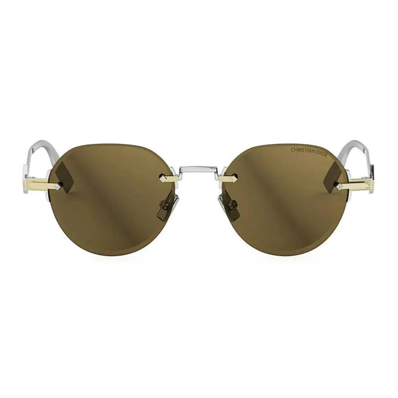 Dior Sunglasses Square Rimless, Gold/silver Frame And Brown Lens Cddiamondr5Uf2H0