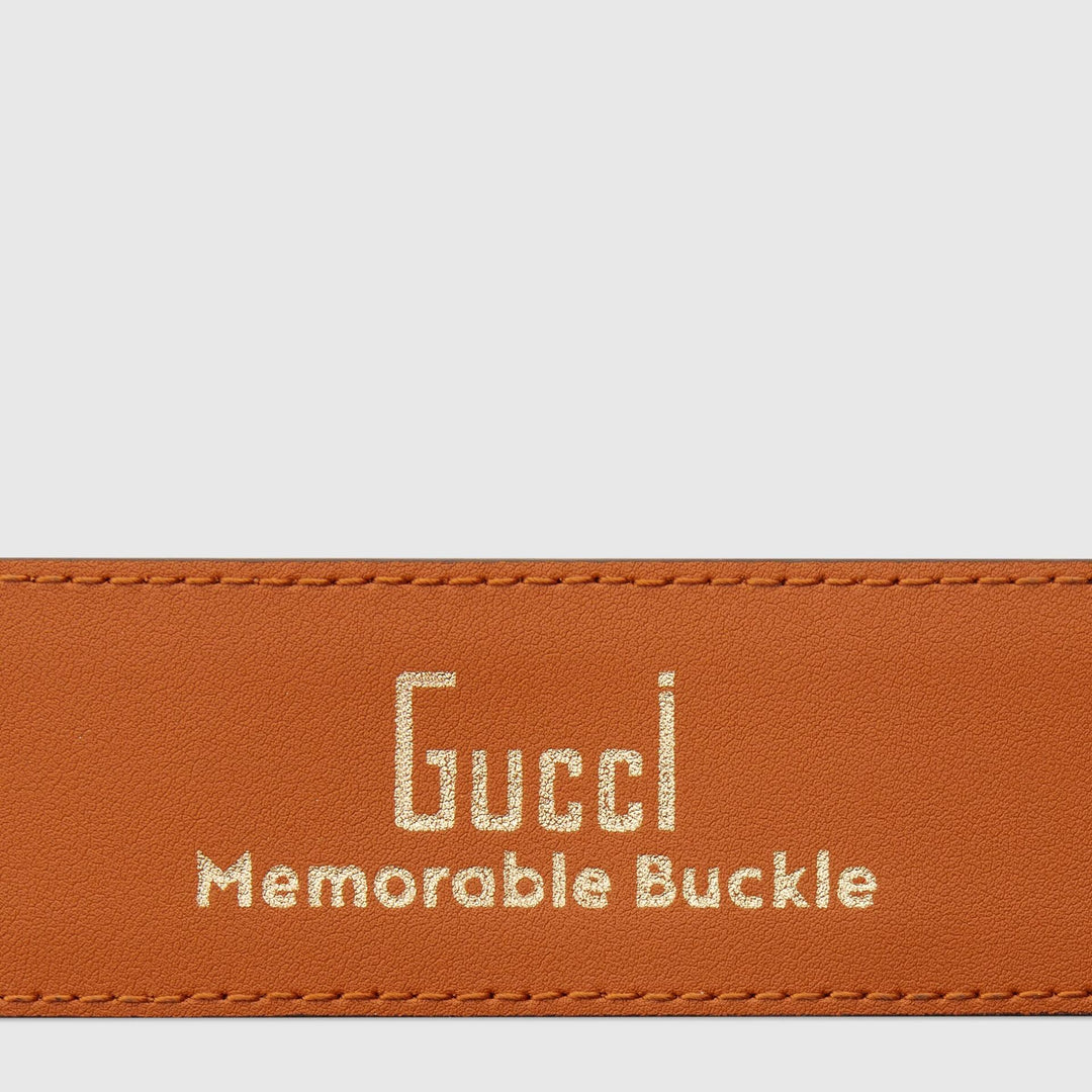 Gucci Light Brown Double-Sided Leather Belt with Gold G Buckle – Unisex