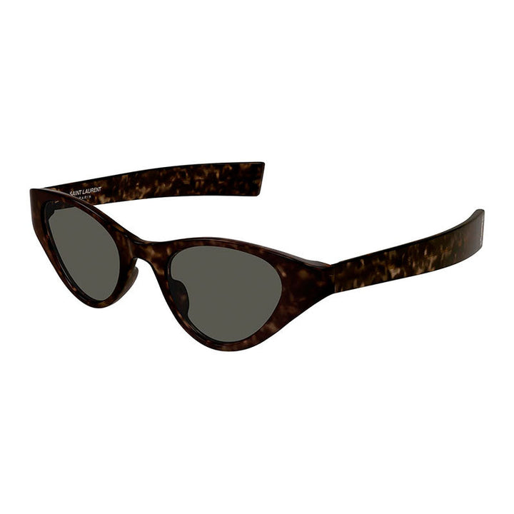 Saint Laurent Sunglasses Cat Eye Full Rim, Havana Frame and Grey Lens SLM144002