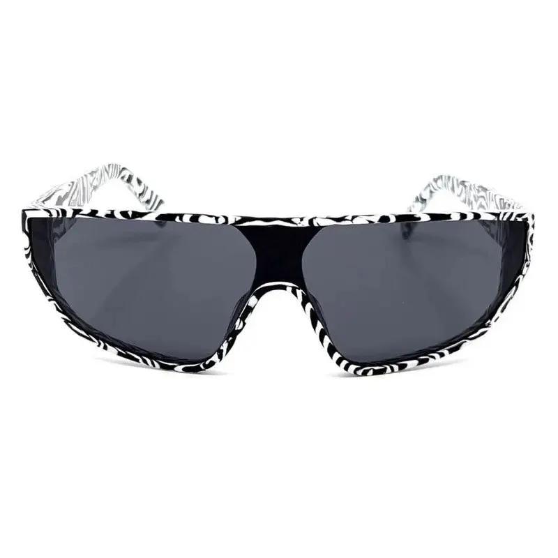 Celine Sunglasses Shield Full Rim, Shiny Zebra Frame And Smoke Lens Cl40195I04A