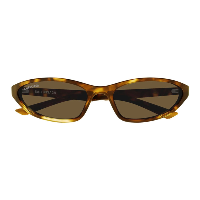 Balenciaga Sunglasses Cat Eye Full Rim, Havana Frame and Brown Lens BB0402S003