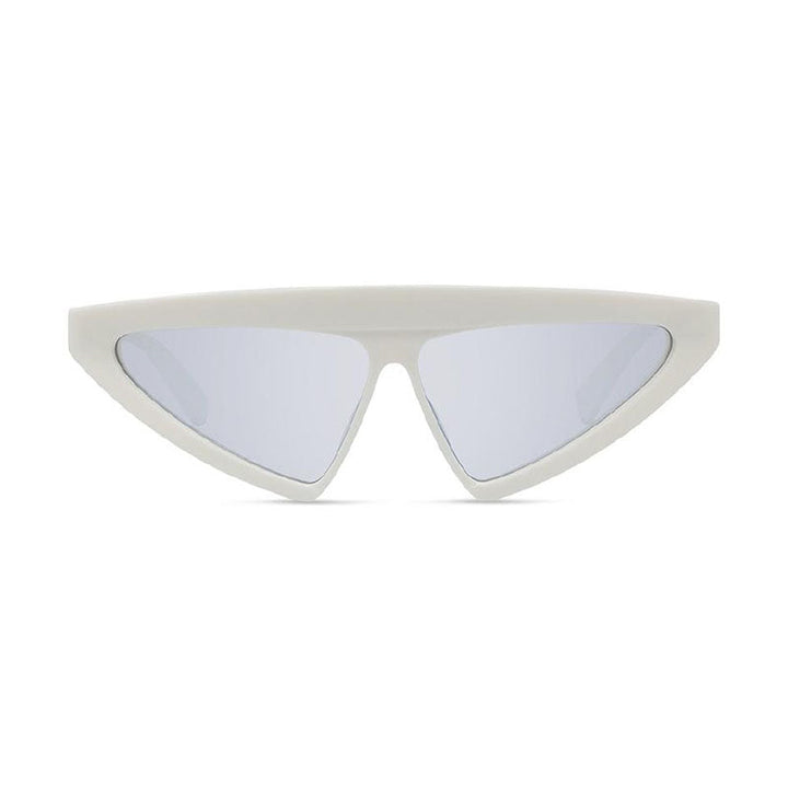 Stella McCartney Sunglasses Geometric Full Rim, White Frame and Silver Mirror Lens SC40045I25C