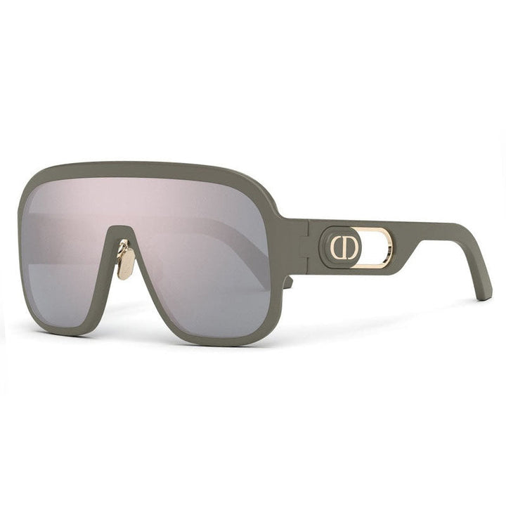 Dior Shield Full Rim, with a Grey frame and Silver Mirror lens.