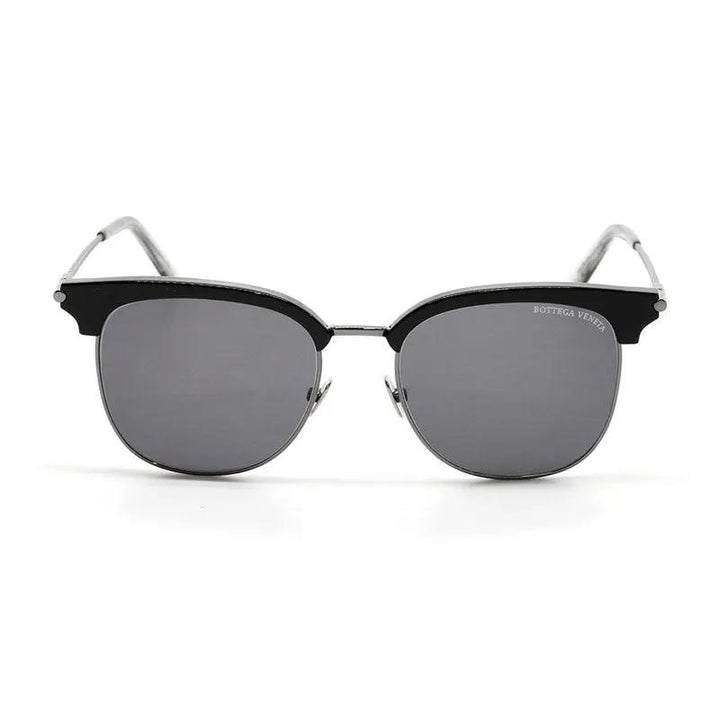 Bottega Veneta Sunglasses Square Full Rim, Ruthenium/black Frame And Grey Lens Bv0253S001