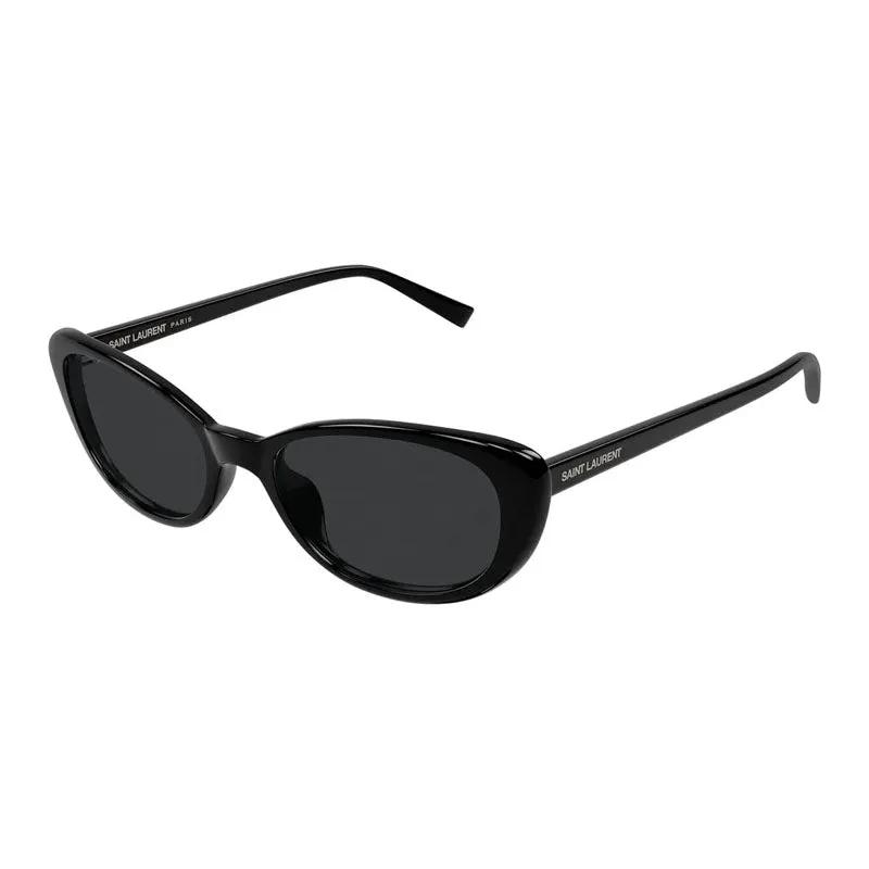 Saint Laurent Sunglasses Cat Eye Full Rim, Shiny Black Frame And Grey Lens