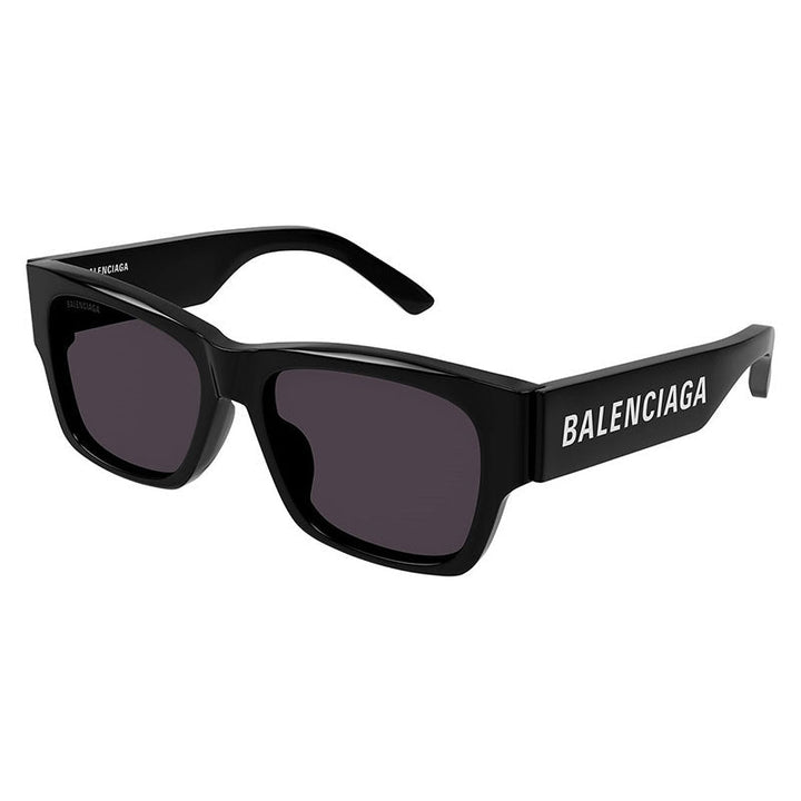 Balenciaga Sunglasses Square Full Rim, Black Frame and Grey Lens BB0262SA001