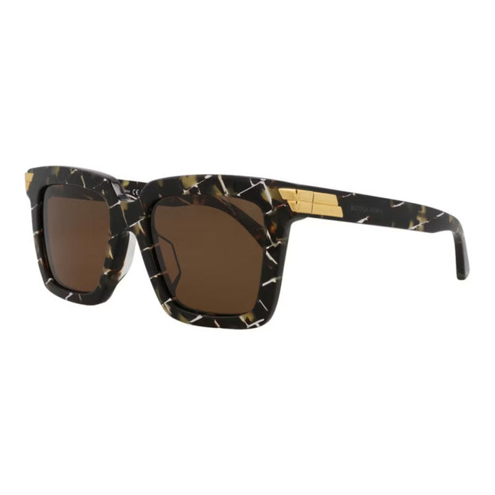 Bottega Veneta Sunglasses Square Full Rim, Havana Frame and Brown Lens BV1005SA002