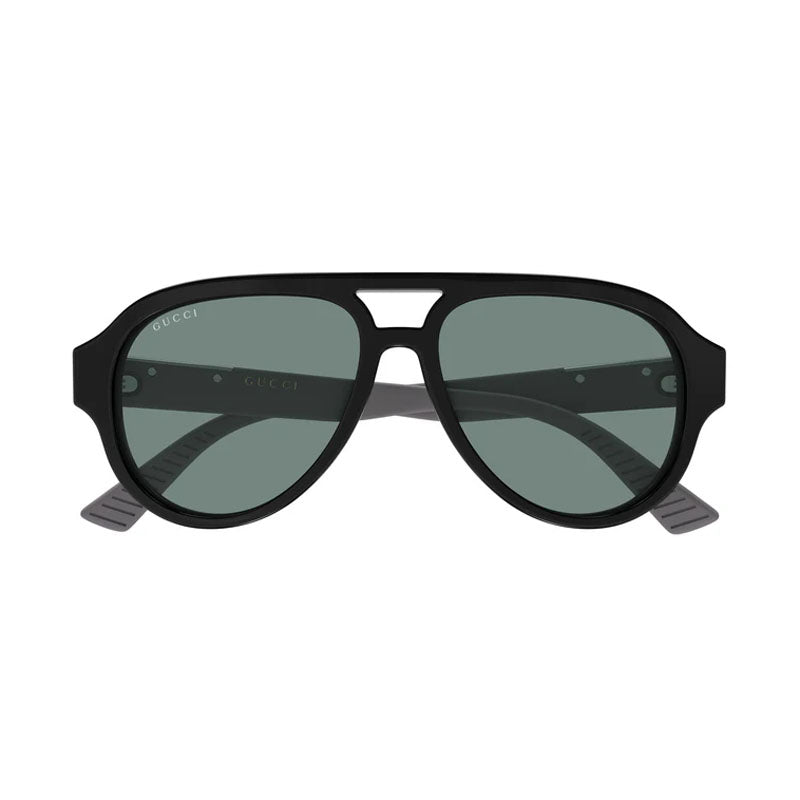 Gucci Sample Sale | Gucci Sunglasses Aviator Full Rim, Black Frame And Green Lens Gg2088S002 - Sunglasses | Designer outlet