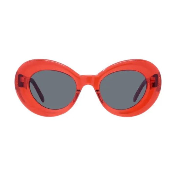 Loewe Sunglasses Butterfly Full Rim, Shiny Transparent Red Frame And Blue Lens Lw40112I66V
