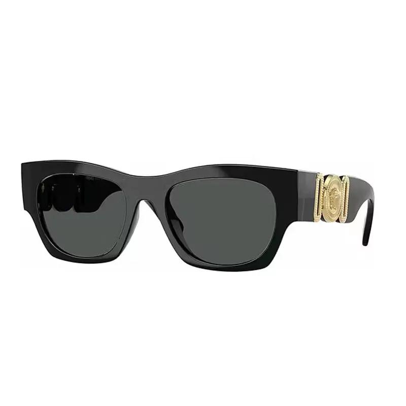 Versace Sunglasses Square Full Rim, Black Frame and Dark Grey Lens VE4479UGB1/87