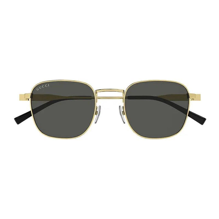 Gucci Sunglasses Square Full Rim, Gold Frame And Grey Lens Gg1876S001