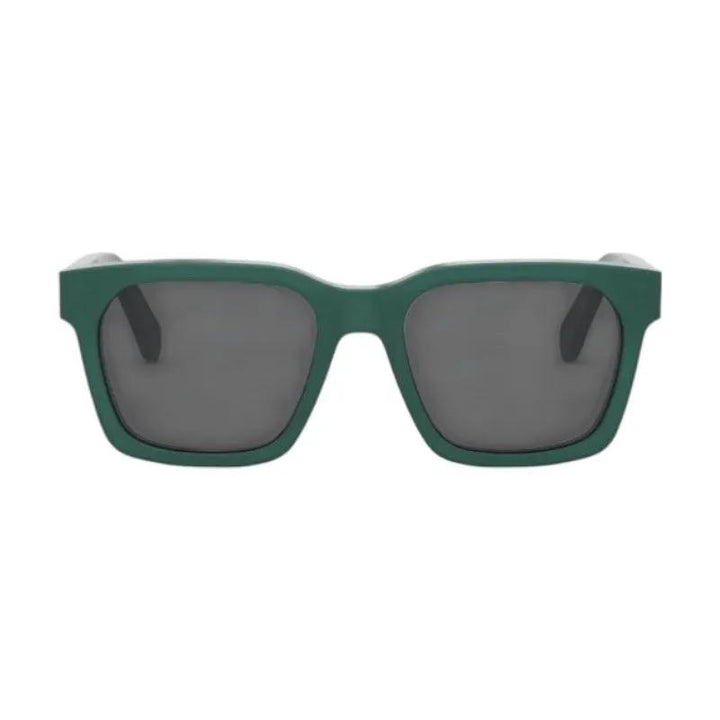 Celine Sunglasses Square Full Rim, Glossy Green Frame And Grey Lens Cl40248I96A