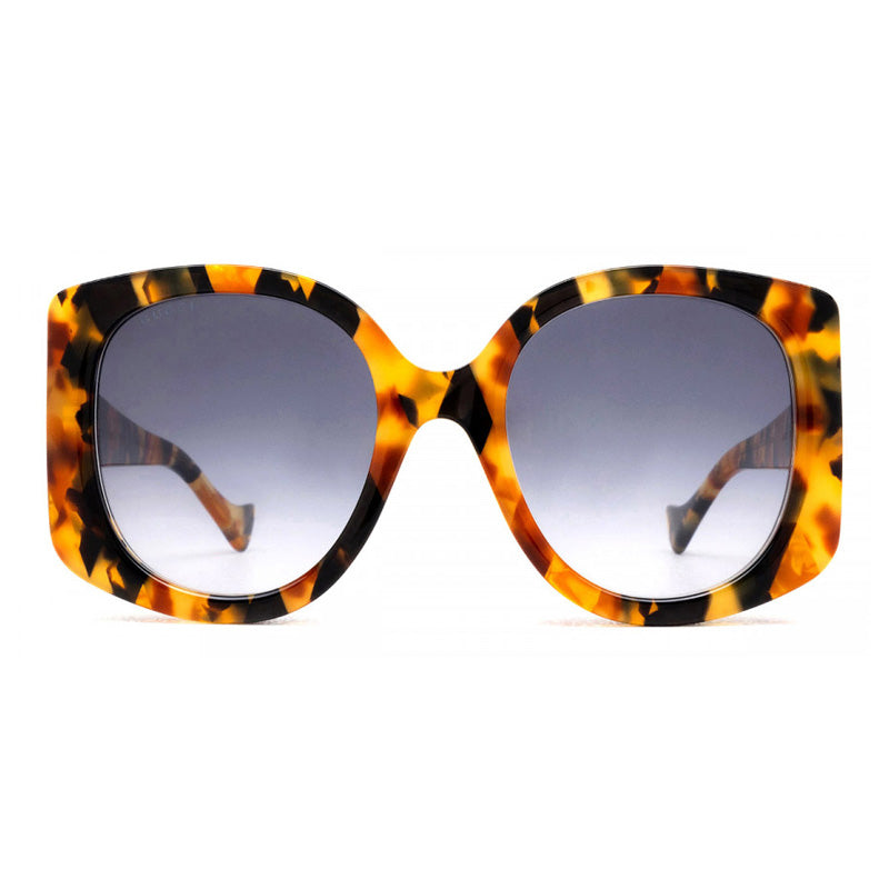 Gucci Sunglasses Butterfly Full Rim, Light Cluster Havana Frame and Gradient Blue Lens GG1257S004