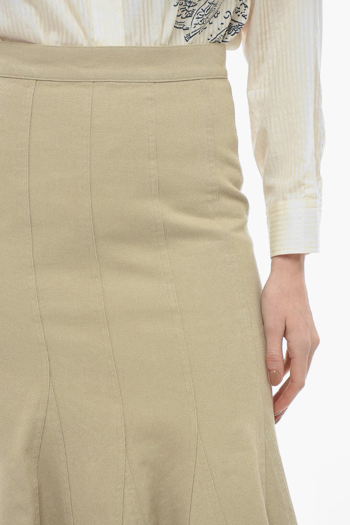 Max Mara ACCIAIO Flared Skirt with Raw Hem