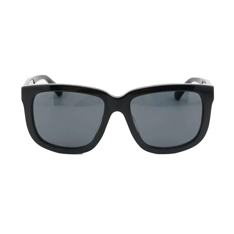 Gucci Sunglasses Square Full Rim, Black Frame And Grey Lens