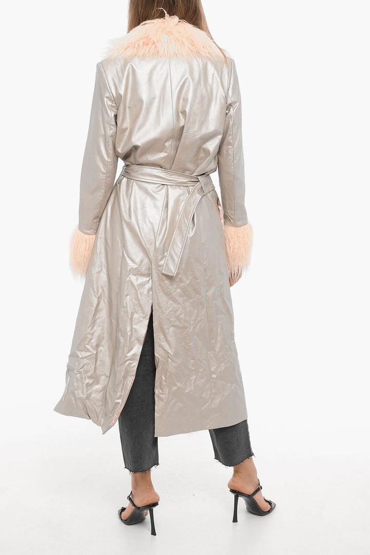 Clothing - Adriana Hot Couture Metallic Faux Leather Double Breasted Coat S Standard size - GC120220700227 - Ask Me Wear