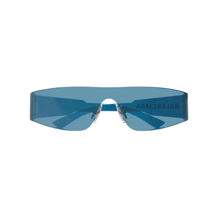 Balenciaga Sunglasses Shield Rimless, Blue Frame And Blue Lens