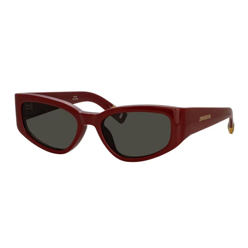 Jacquemus Sample Sale | Jacquemus Sunglasses Cat Eye Full Rim, Burgundy Frame And Grey Lens Jac/5C3 - Cat Eye Sunglasses | Designer outlet
