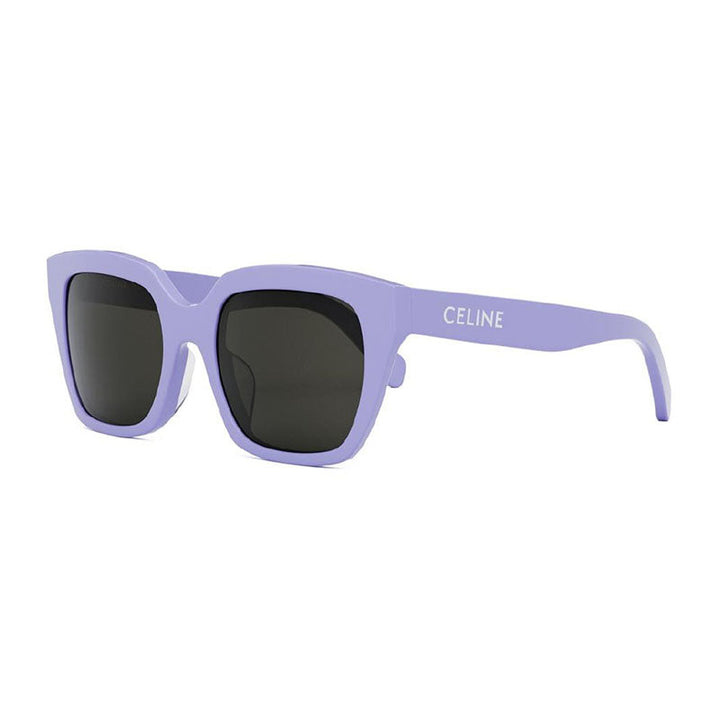 Celine Sunglasses Square Full Rim, Shiny Solid Lilac Frame and Smoke Lens CL40198F78A