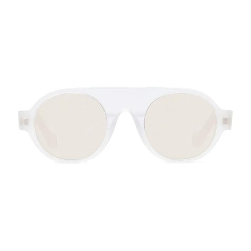Loewe Sunglasses Round Full Rim, White Frame And Brown Lens Lw40020F21E