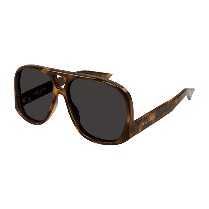 Saint Laurent Sunglasses Aviator Full Rim, Havana Frame and Grey Lens SL652SOLACE003