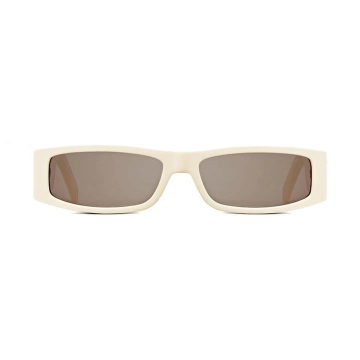 Dior Sunglasses Rectangle Full Rim, Ivory Frame and Dark Brown Lens CDDIAMONDS1I50F0