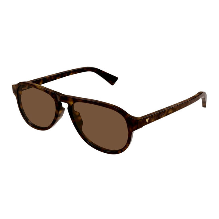 Bottega Veneta Sunglasses Aviator Full Rim, Havana Frame and Brown Lens BV1292S002
