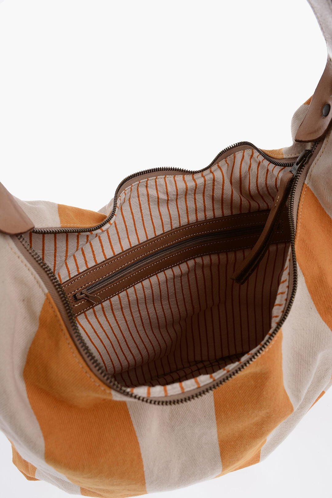 Other - Afar Striped Cotton Hobo Bag With Leather Details - GC120231200112 - Ask Me Wear