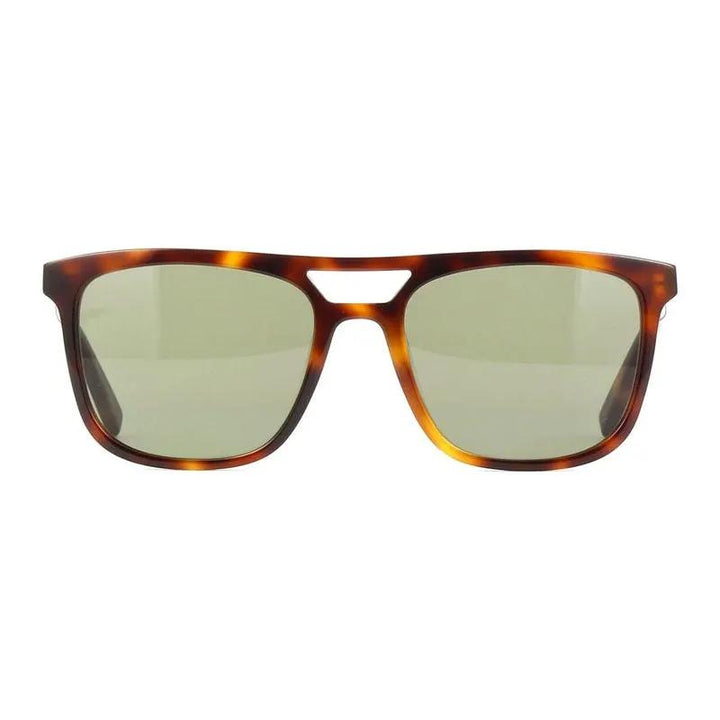 Saint Laurent Sunglasses Square Full Rim, Havana Frame And Green Lens Sl455002