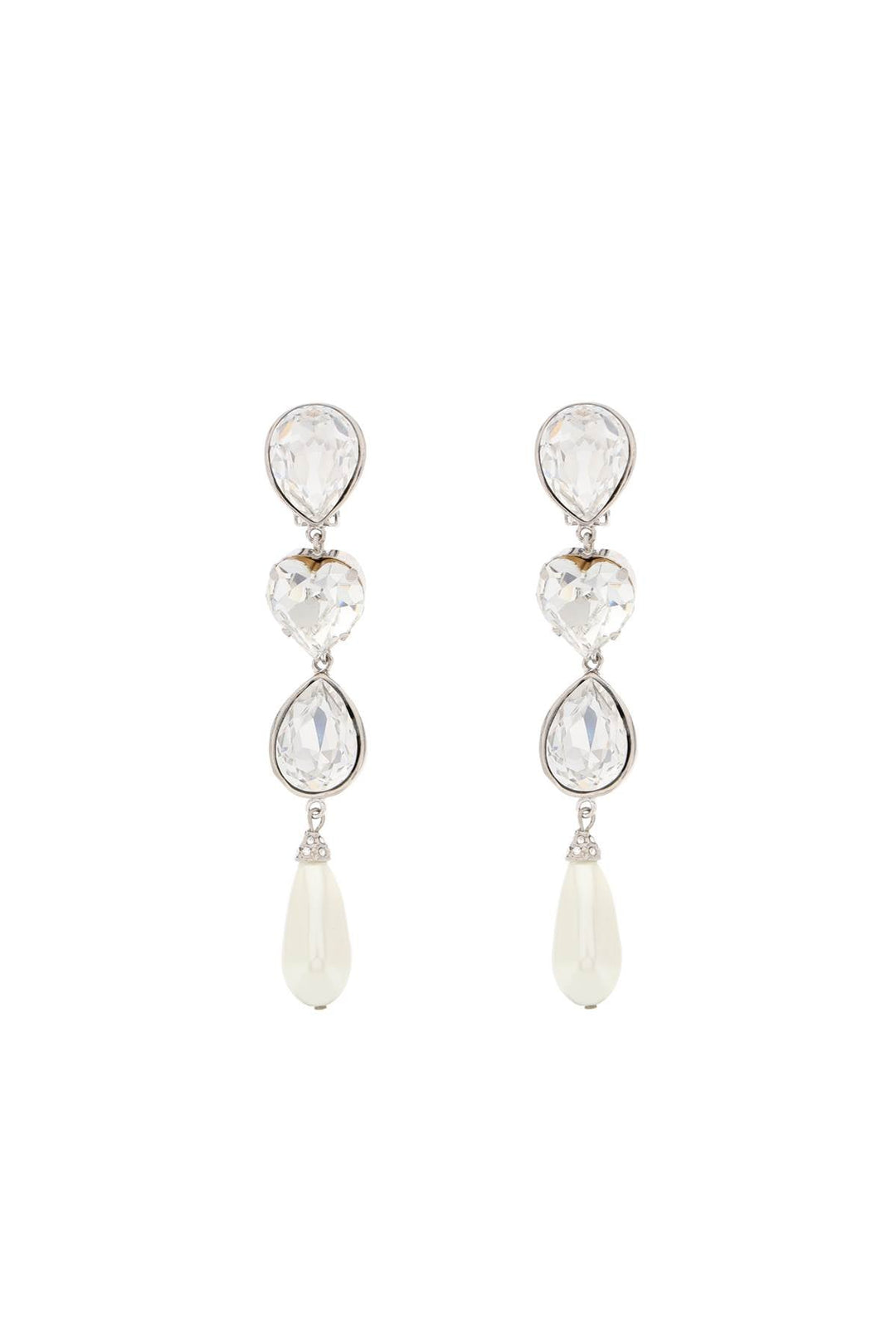 Earrings - Alessandra Rich Crystal Dangle Earrings - 232368ABG000010 - 0001 - os - Ask Me Wear