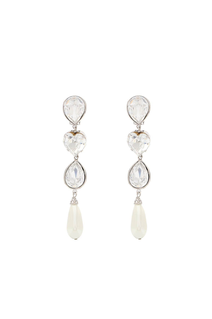 Earrings - Alessandra Rich Crystal Dangle Earrings - 232368ABG000010 - 0001 - os - Ask Me Wear