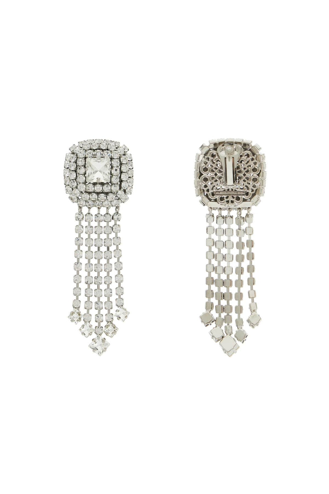 Earrings - Alessandra Rich Dangling Clip - On Earrings - 242368ABG000008 - 0001 - os - Ask Me Wear