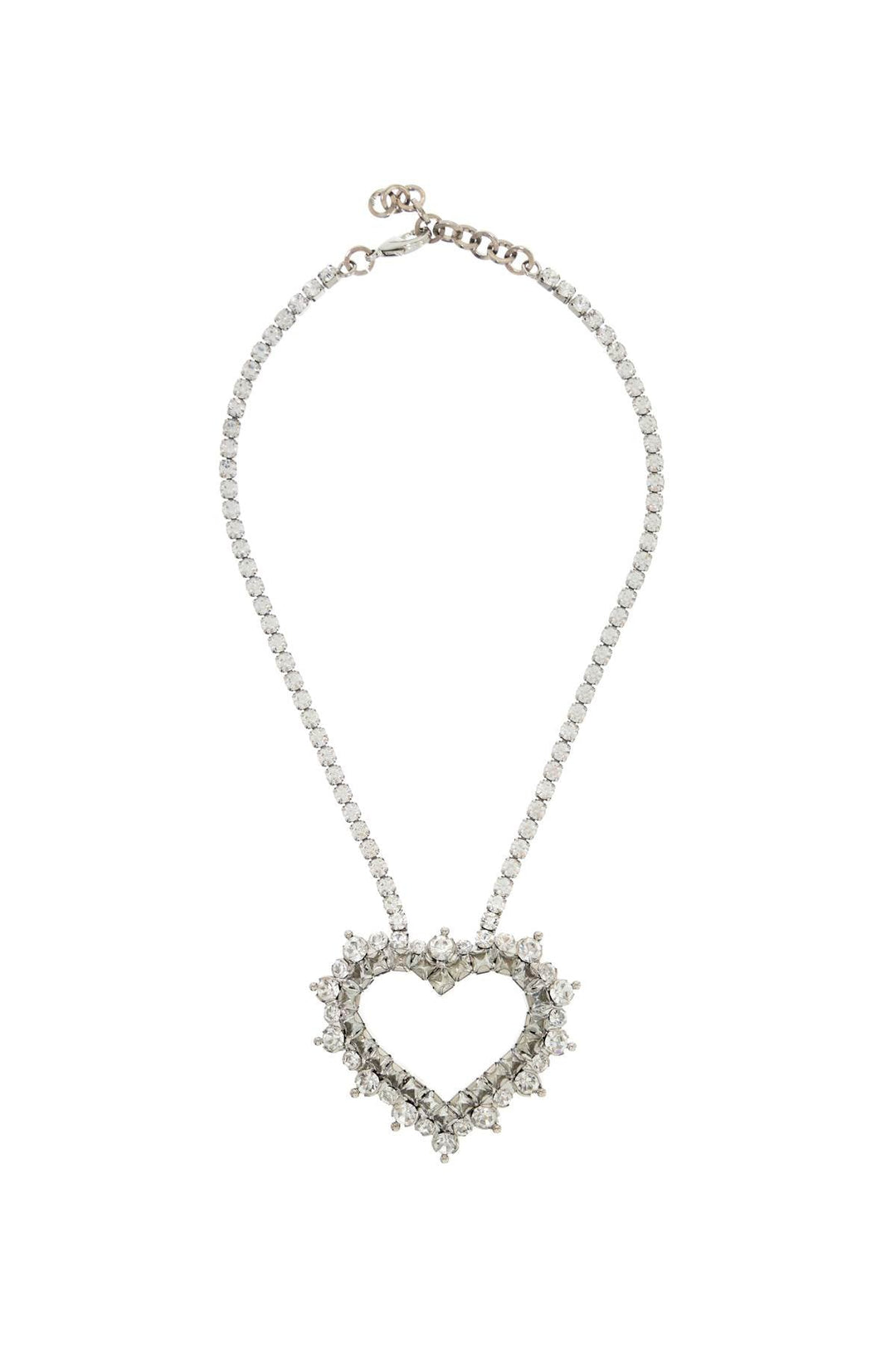 Necklaces & Pendants - Alessandra Rich Necklace With Heart Pendant - 242368ABG000002 - 0001 - os - Ask Me Wear