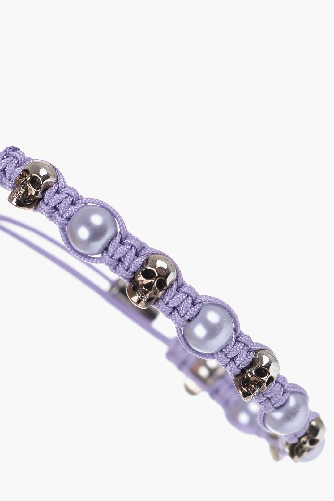 Other - Alexander McQueen Adjustable Friendship Bracelet with Golden Skulls and Pearls - 8099516543 - Ask Me Wear