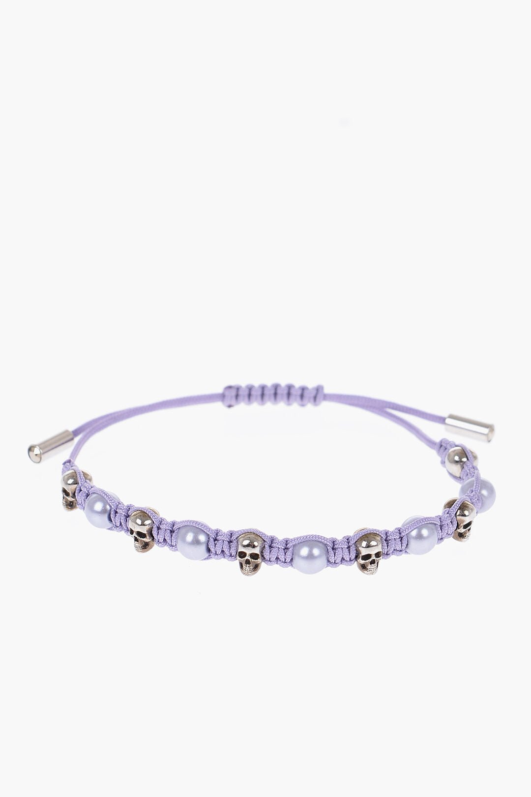 Other - Alexander McQueen Adjustable Friendship Bracelet with Golden Skulls and Pearls - 8099516543 - Ask Me Wear