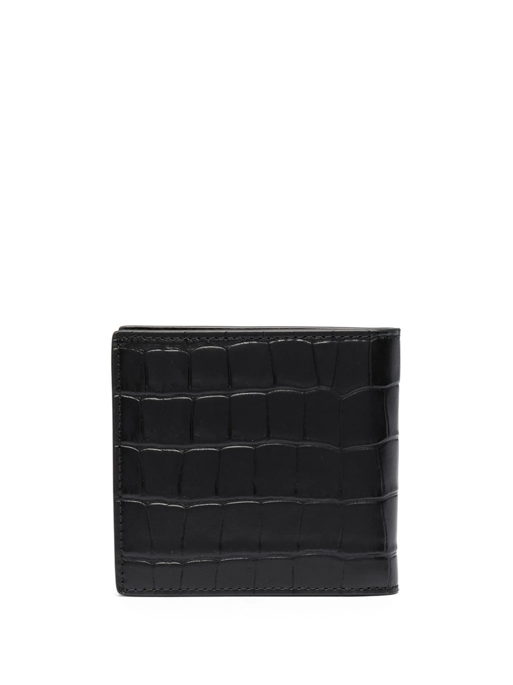 Accessories - ALEXANDER MCQUEEN Croc Effect Skull Wallet Black - One Size - 649202DZTIY1000_O/S - Ask Me Wear